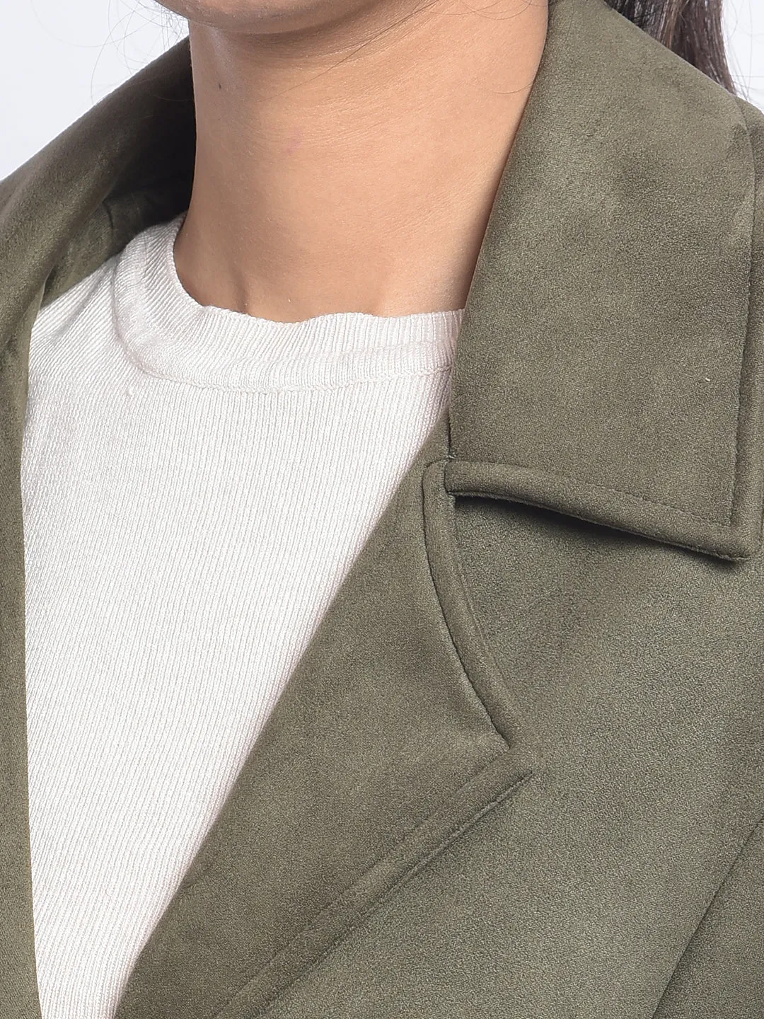 Olive Overcoat With Belt