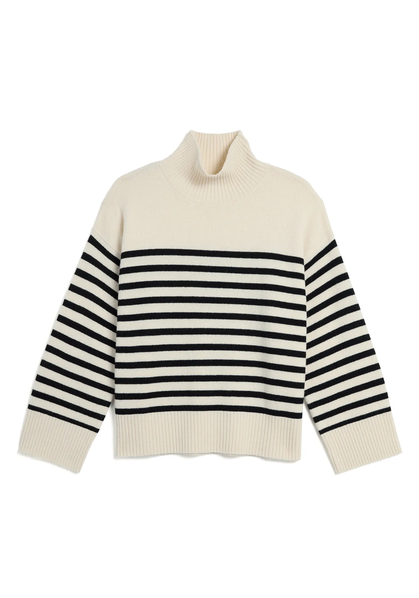 Paige Stripe Sweater in Off White/Black