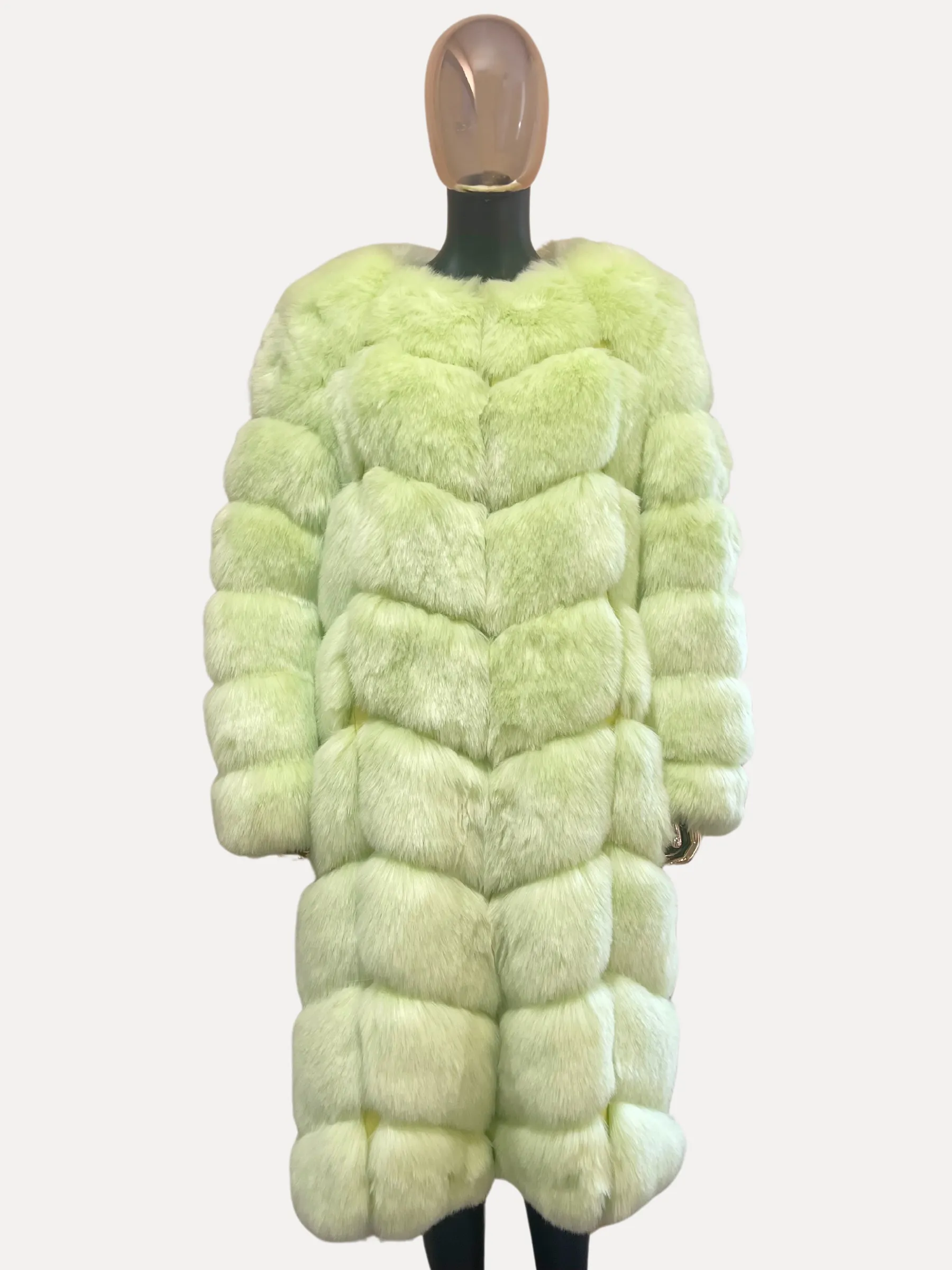 Pale Peridox Faux Fur Coat