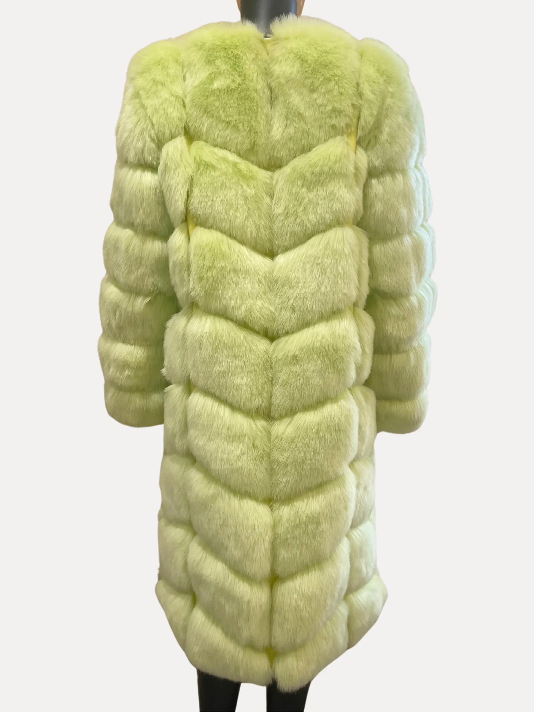 Pale Peridox Faux Fur Coat