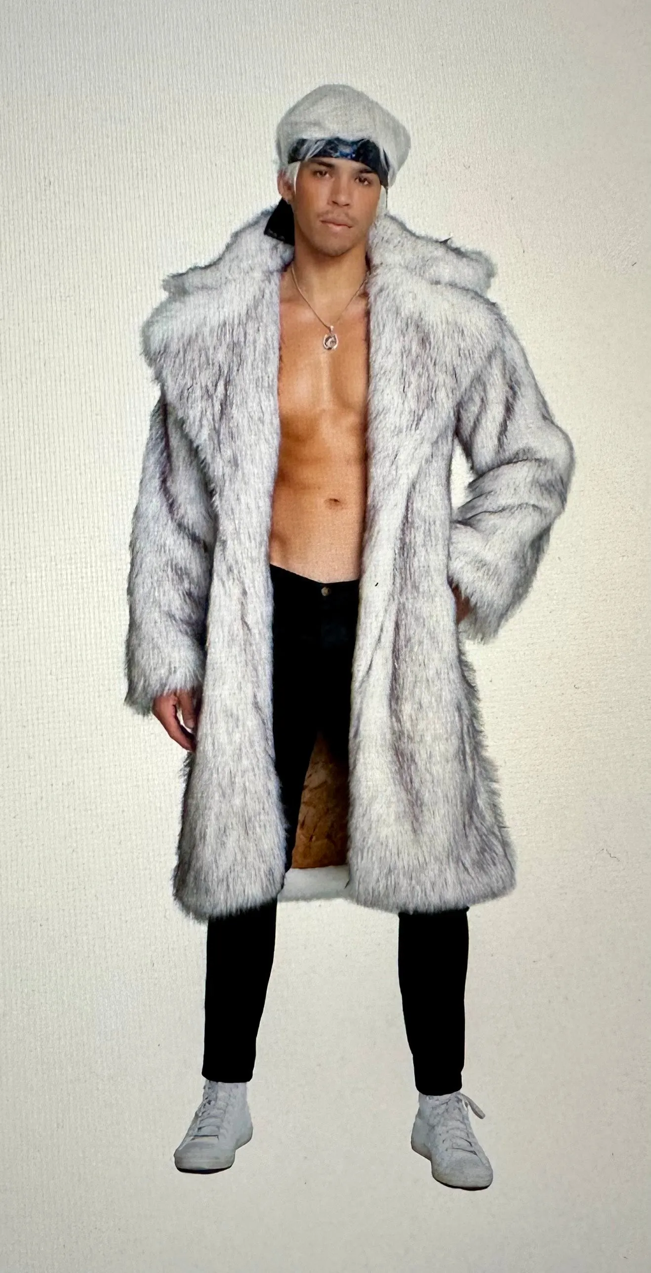 Patriarchy Faux Fur Mid Length Coat