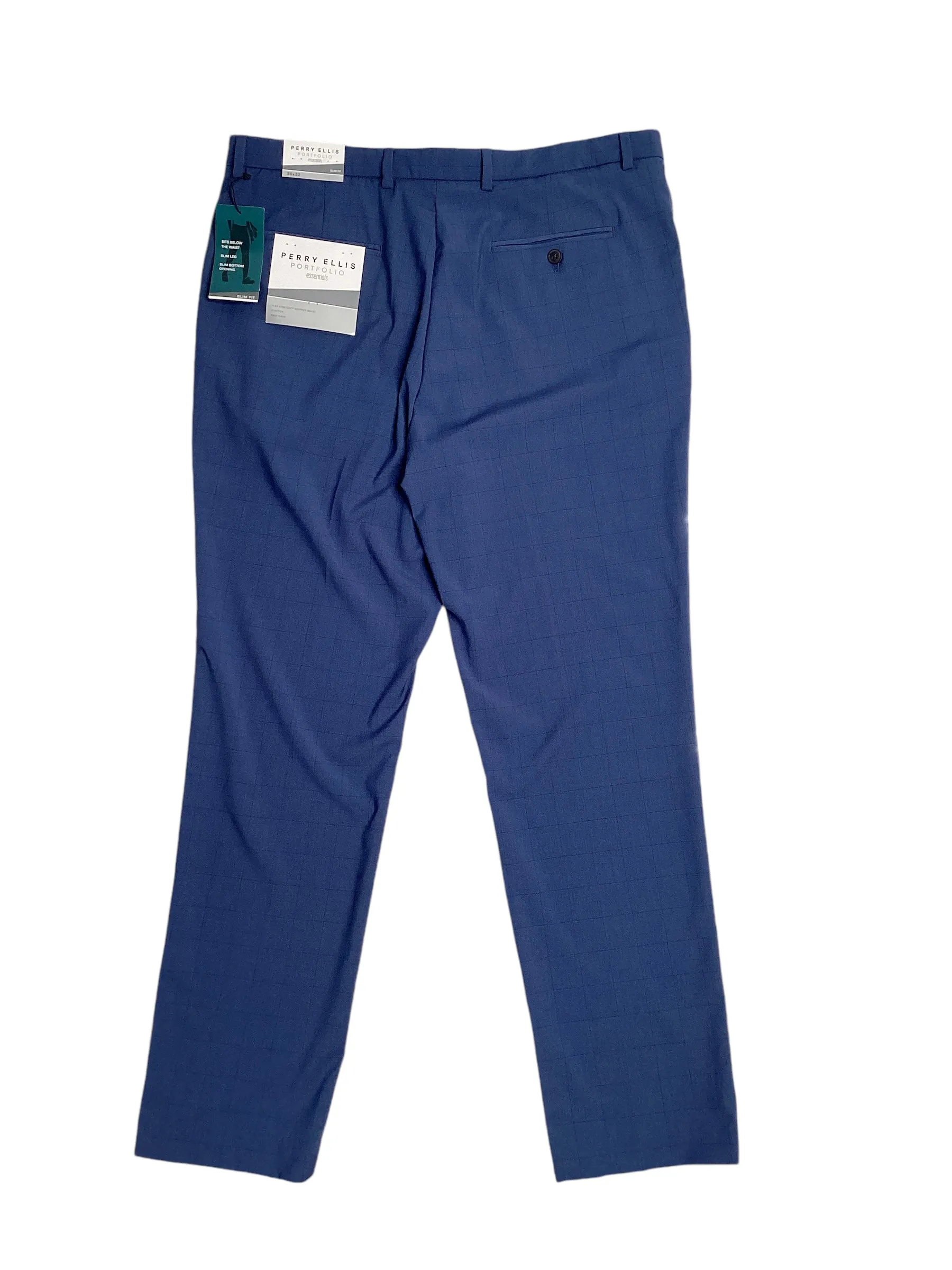 Perry Ellis Portfolio Mens Slim fit Dress Pants 30 / 30 Blue