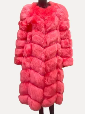 Pink Candy Faux Fur Coat