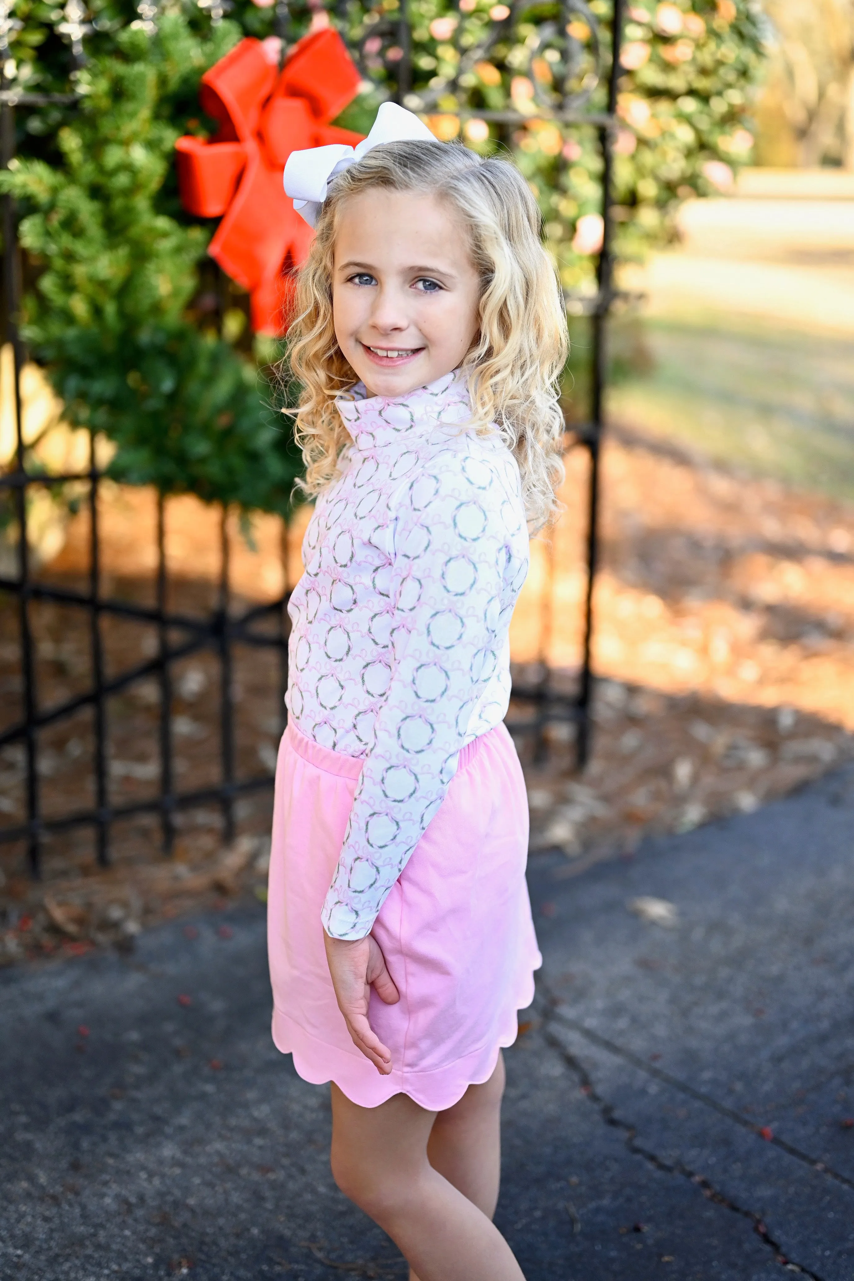 Pink Wreath Tally Turtleneck
