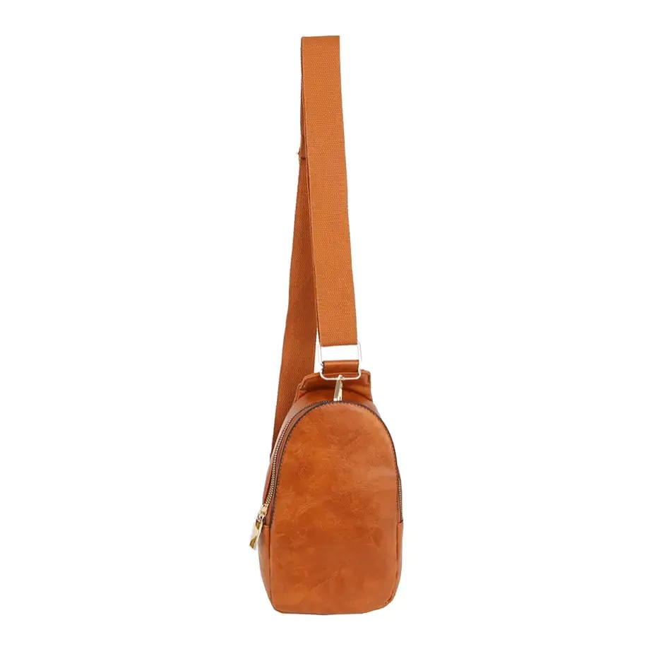 Plain Chic Zipper Sling Bag