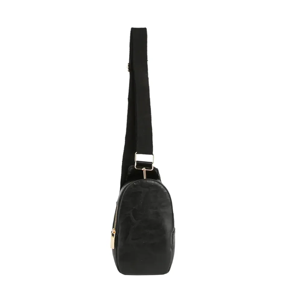 Plain Chic Zipper Sling Bag