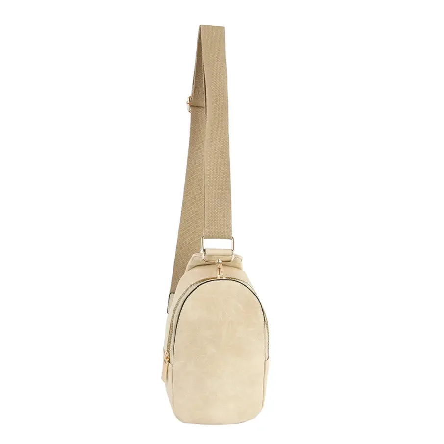 Plain Chic Zipper Sling Bag