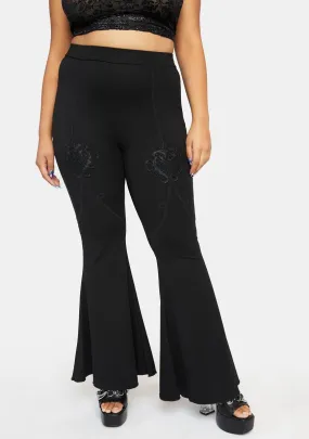 Plus Dark Goth Flared Pants