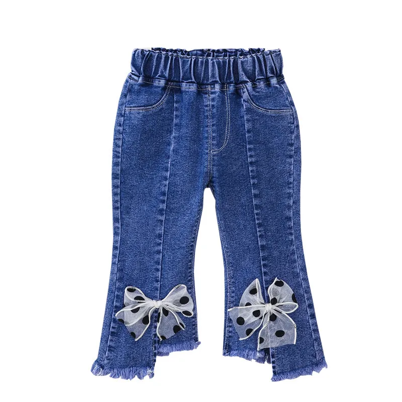 Polka Dot Bow Jeans