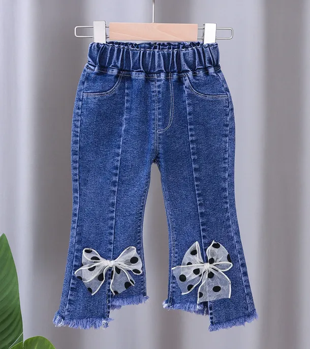 Polka Dot Bow Jeans
