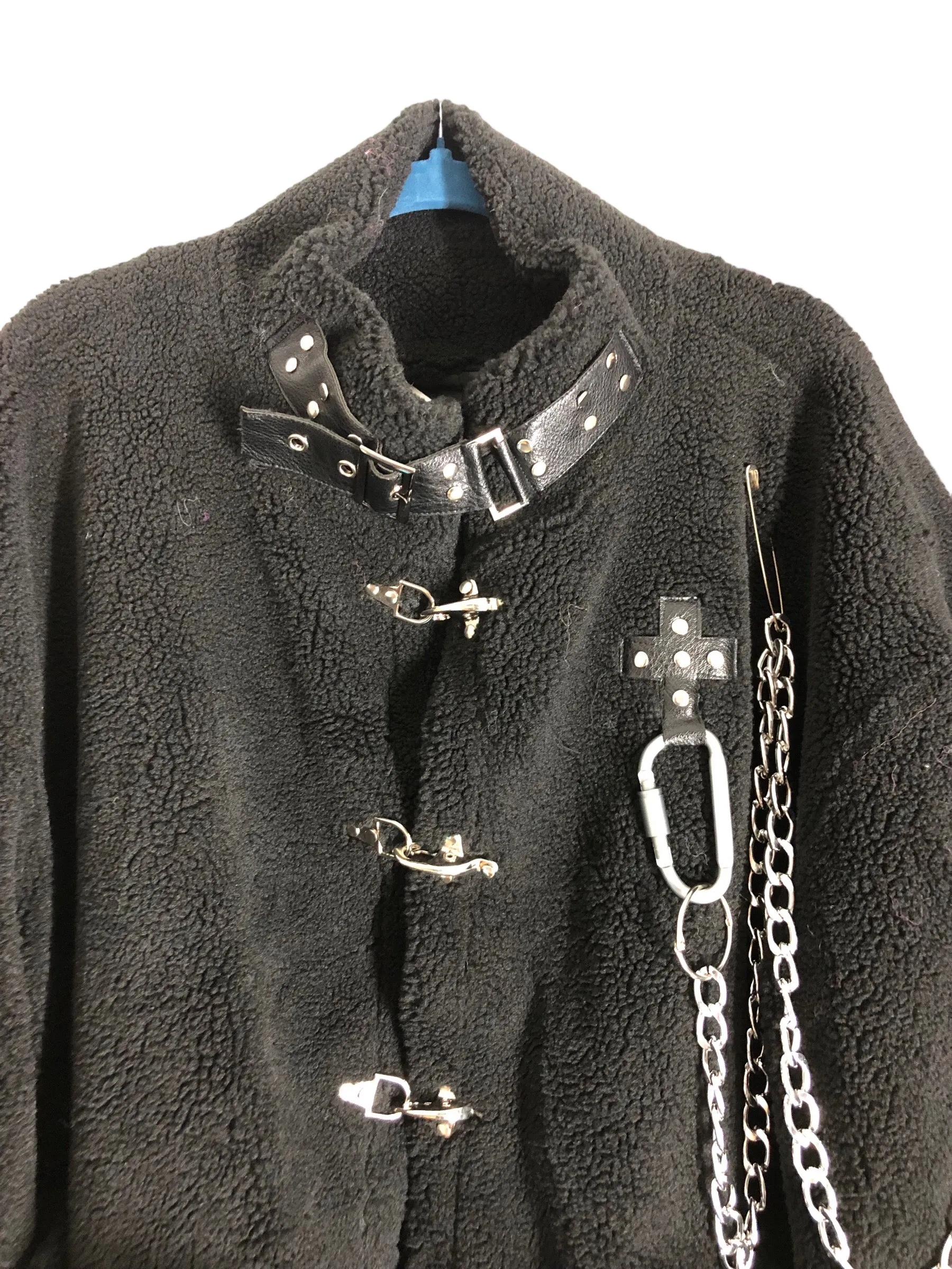 Punk Embellished Fleece 3/4 Jacket