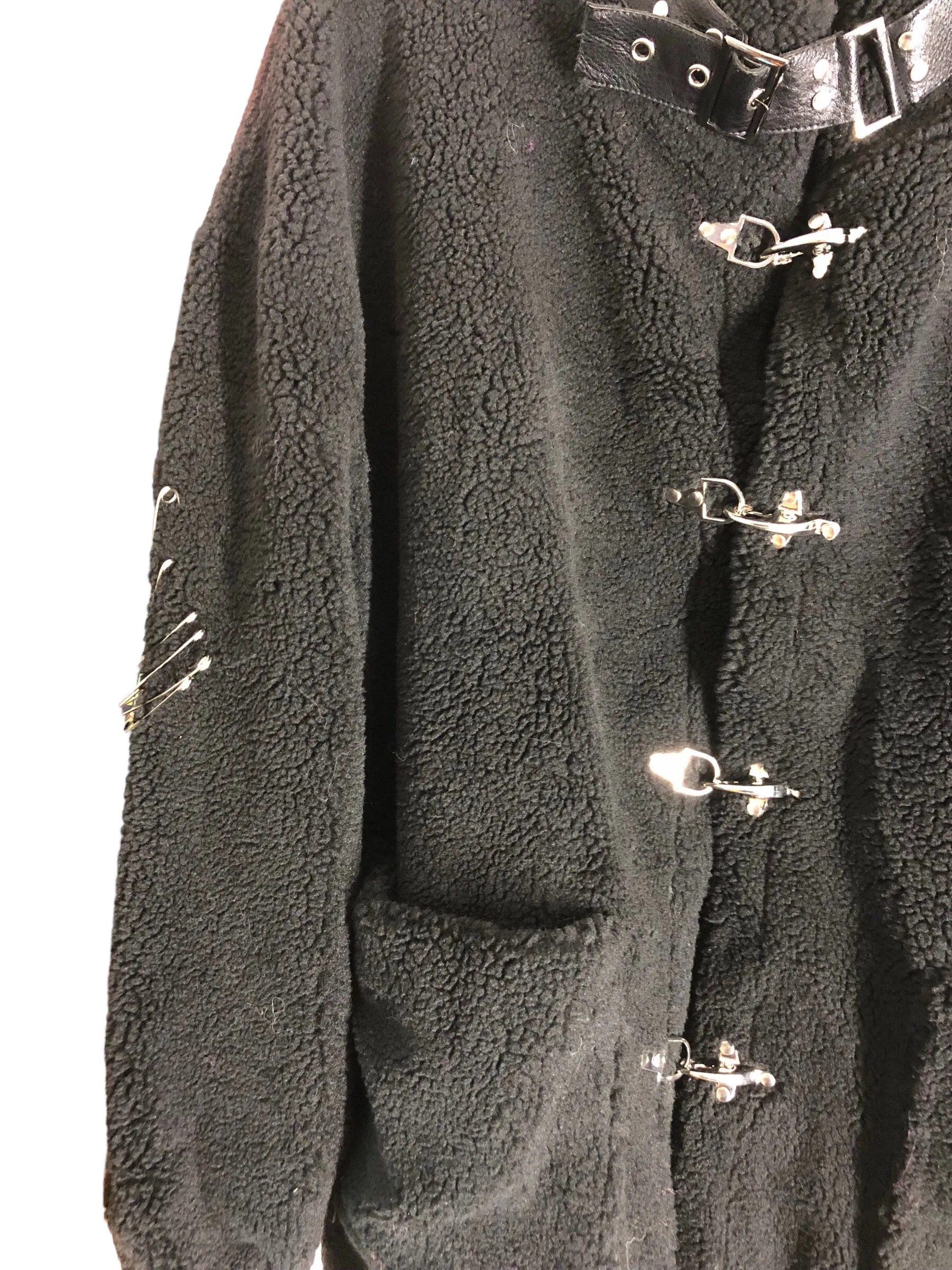 Punk Embellished Fleece 3/4 Jacket