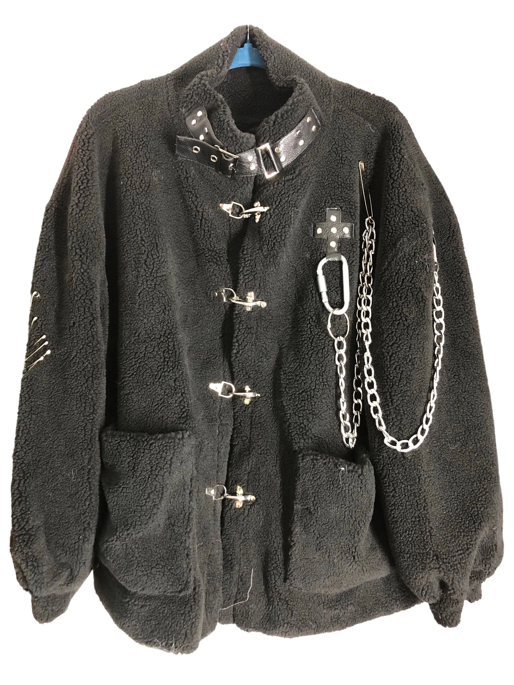 Punk Embellished Fleece 3/4 Jacket