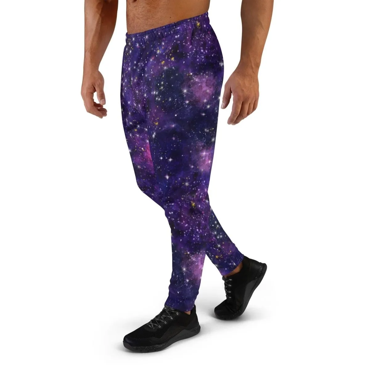 Purple Galaxy Men's Street Joggers