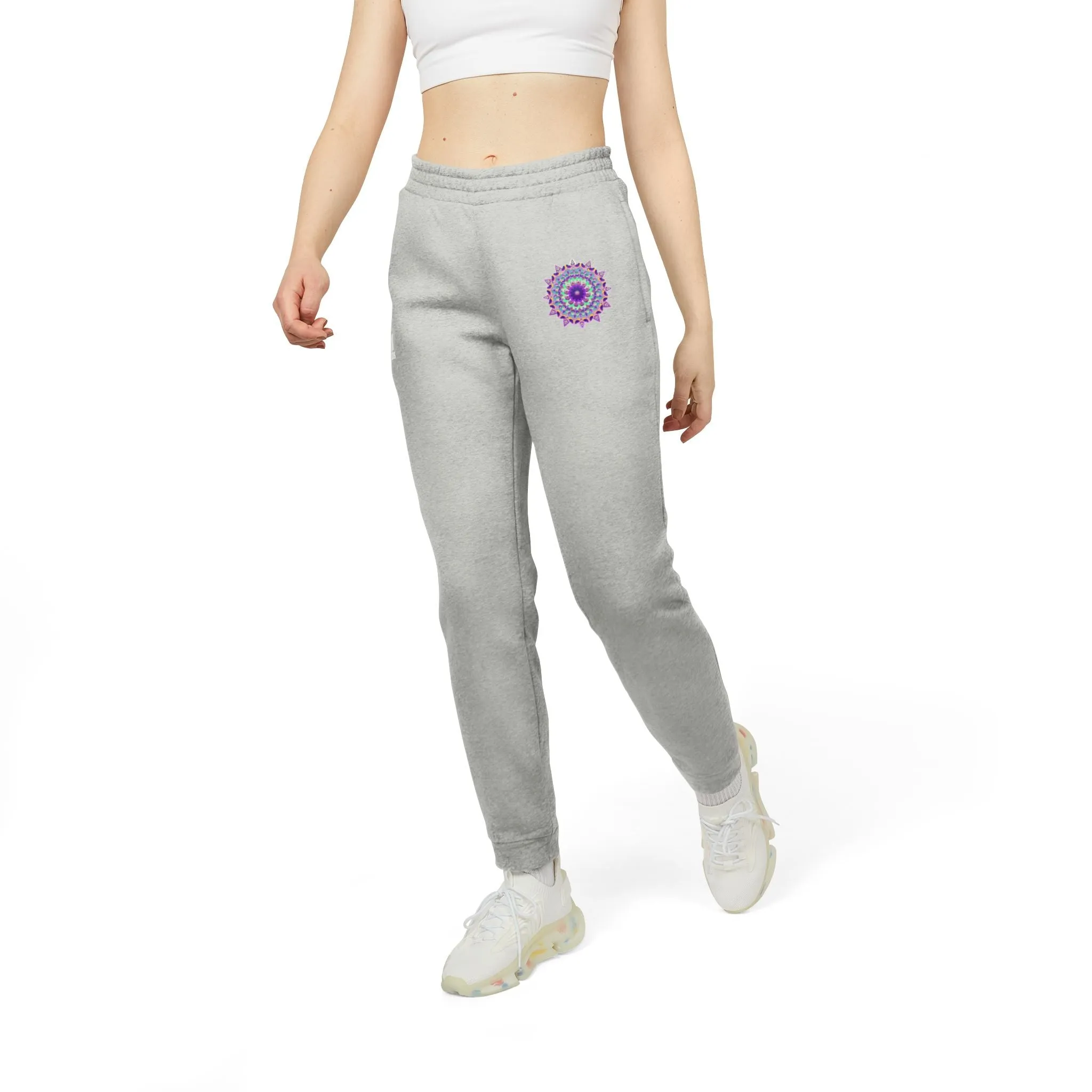 Purple Mandala Adidas Fleece Joggers