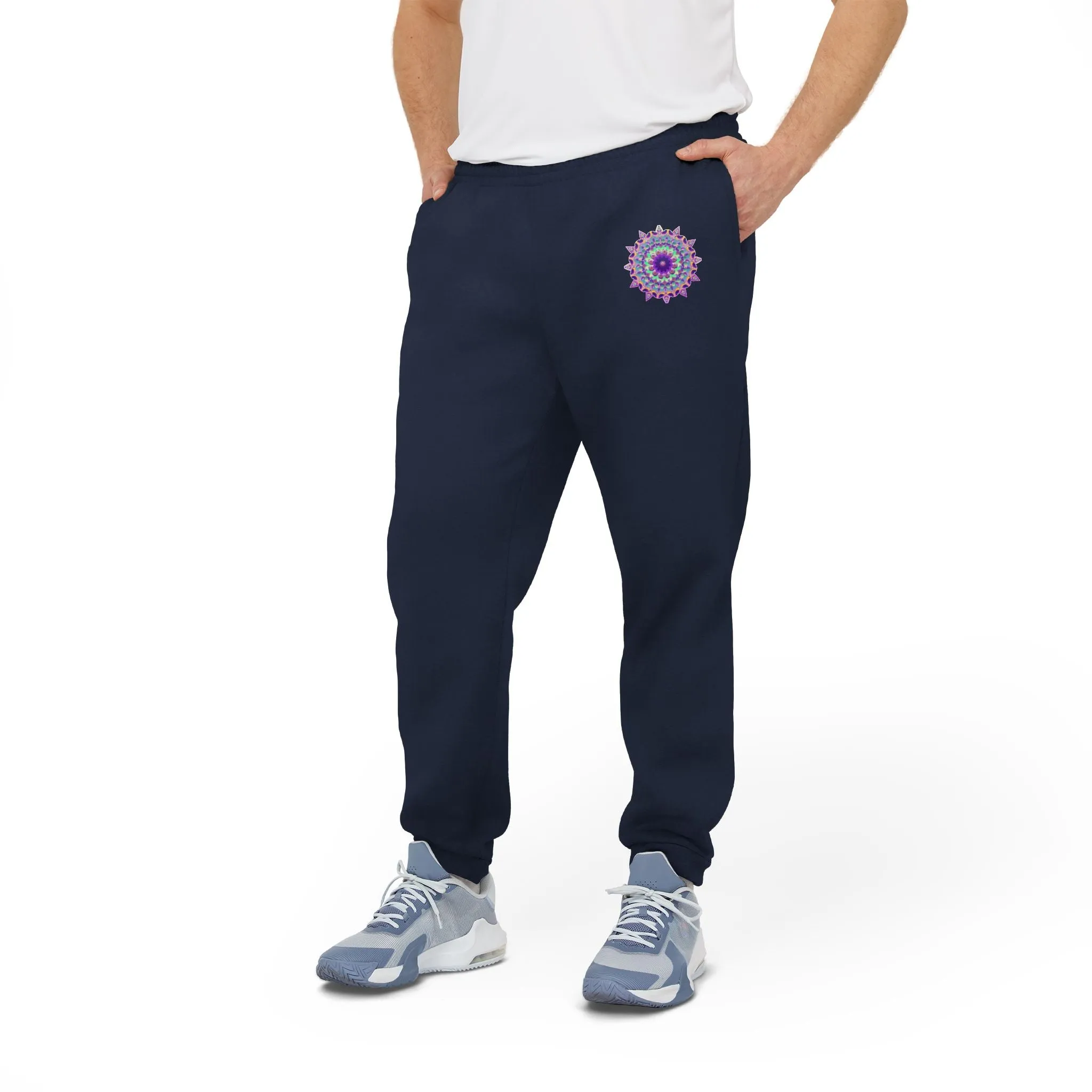 Purple Mandala Adidas Fleece Joggers