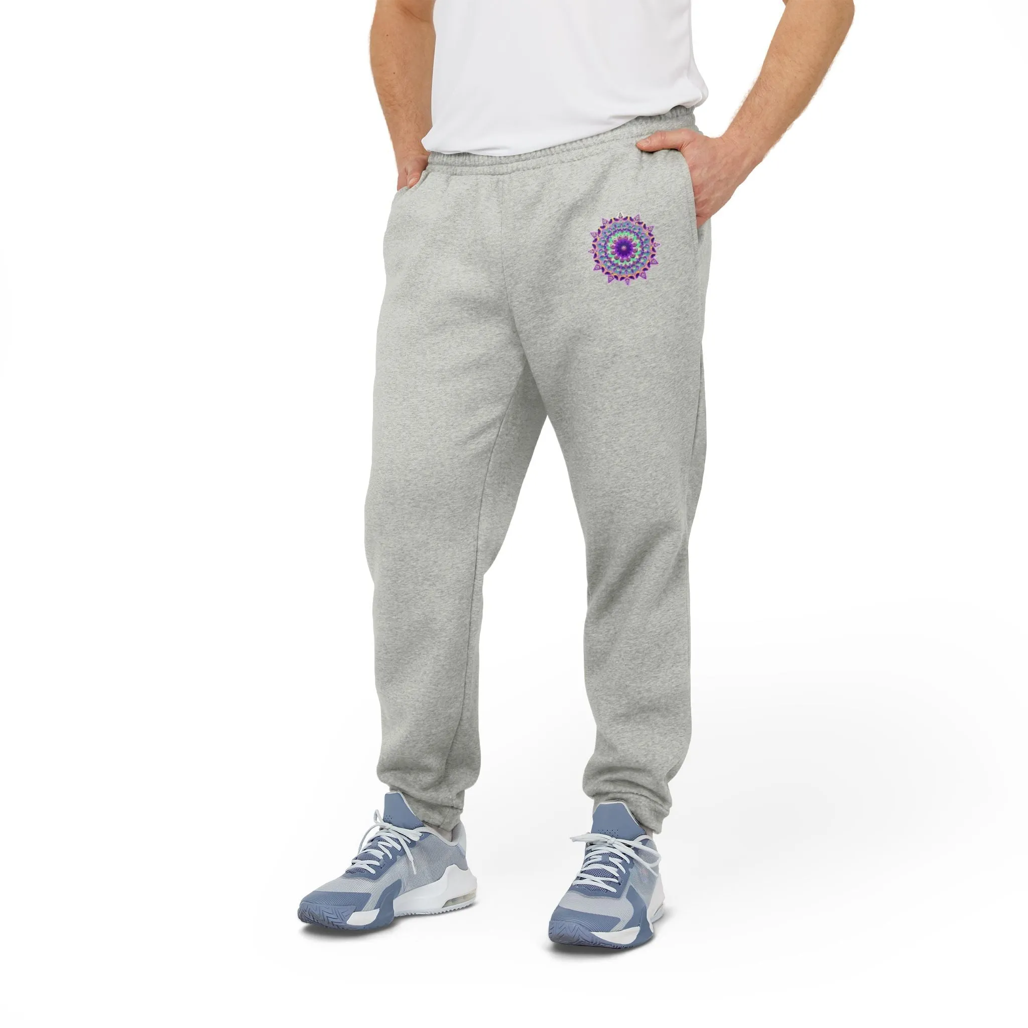 Purple Mandala Adidas Fleece Joggers