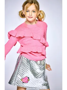 Quilted Skirt With Appliques - Hannah Banana
