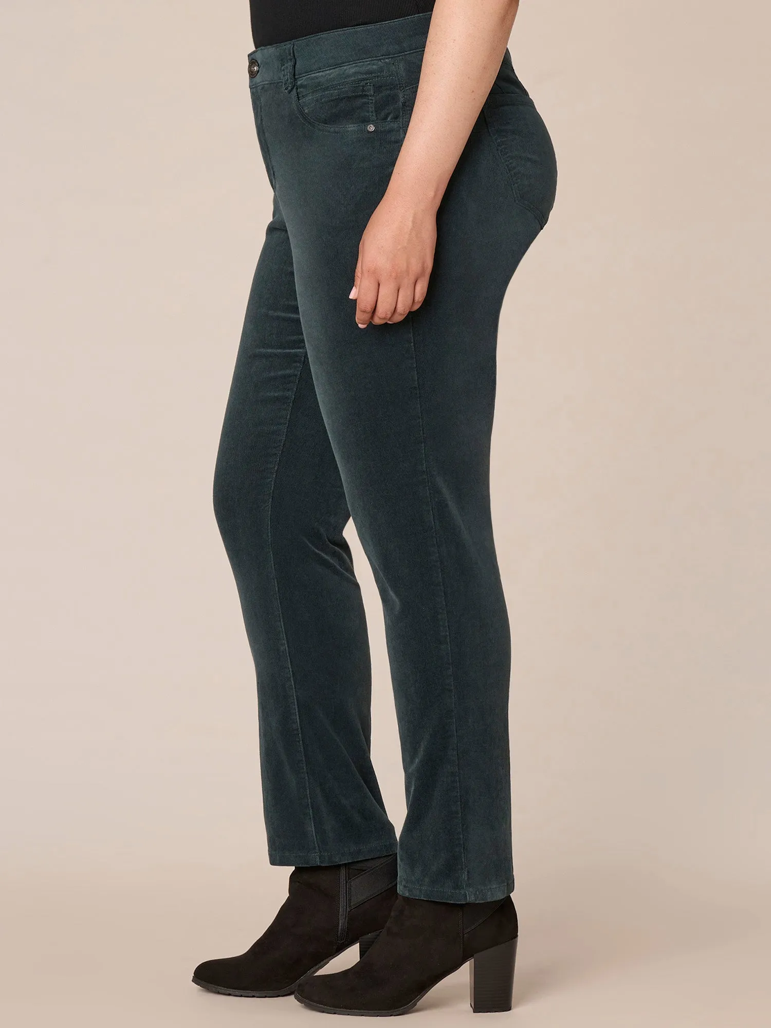 "Ab"solution® Corduroy Straight Leg Plus Pants