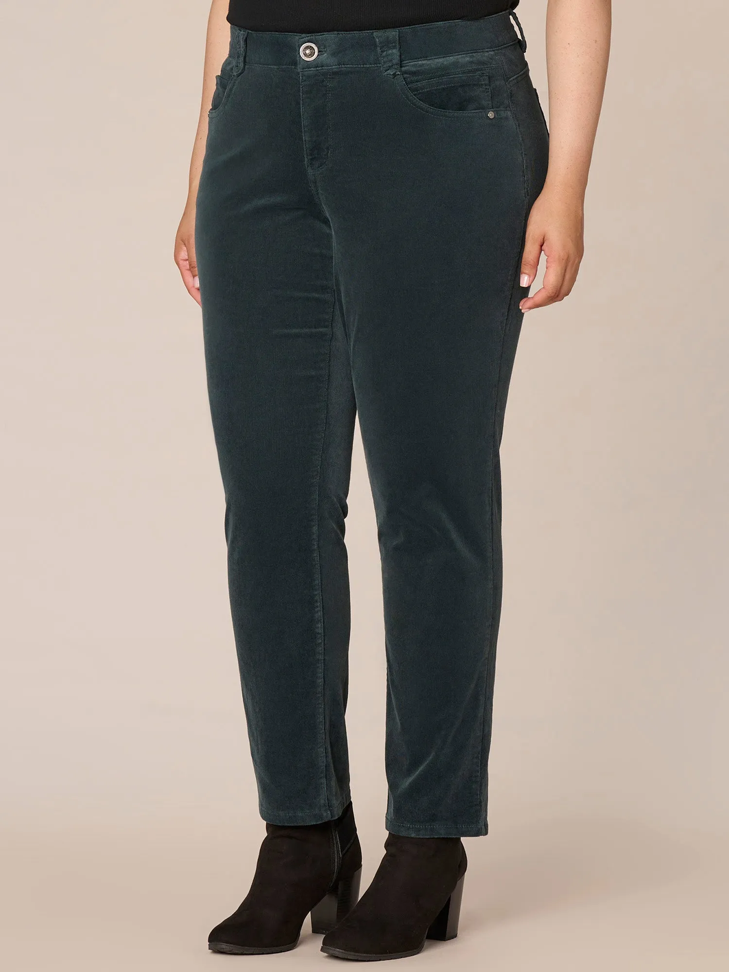 "Ab"solution® Corduroy Straight Leg Plus Pants