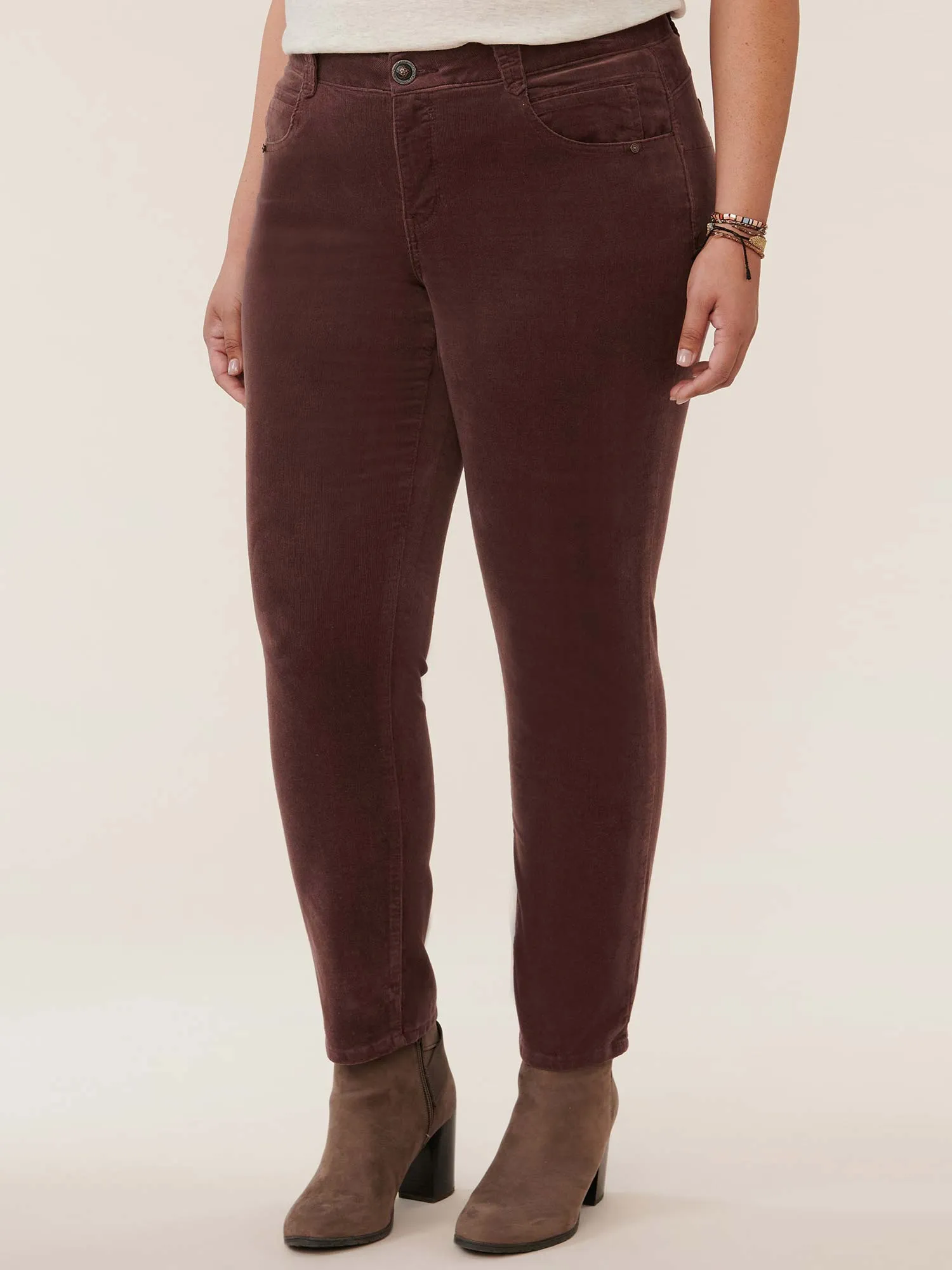 "Ab"solution® Corduroy Straight Leg Plus Pants