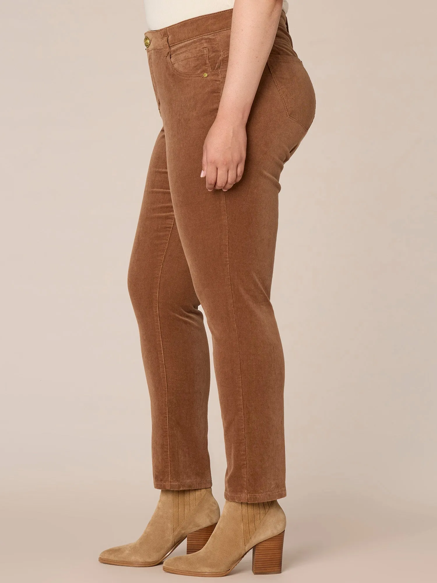 "Ab"solution® Corduroy Straight Leg Plus Pants