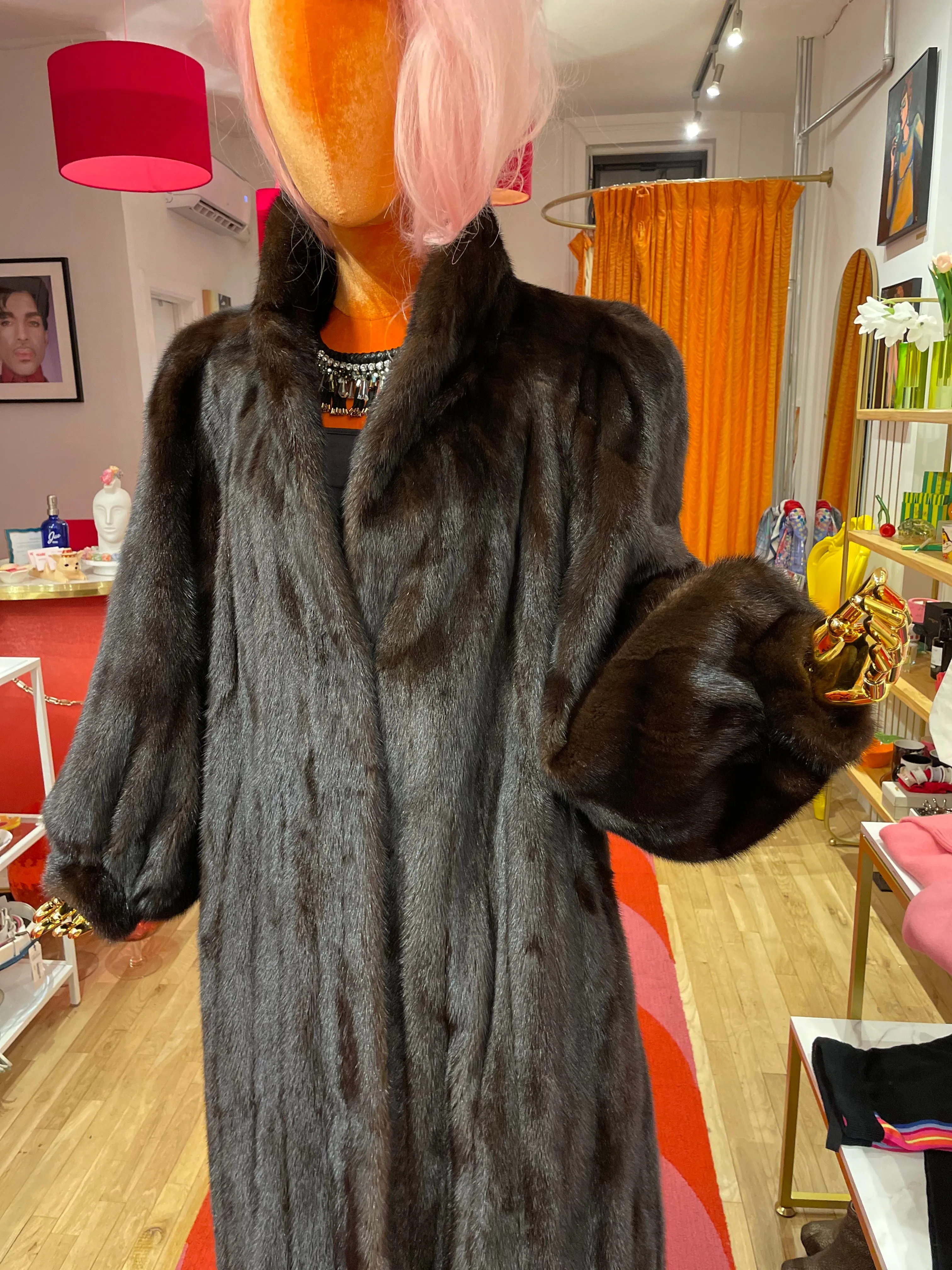 "E.R.M." Vintage Full Length Mink Coat