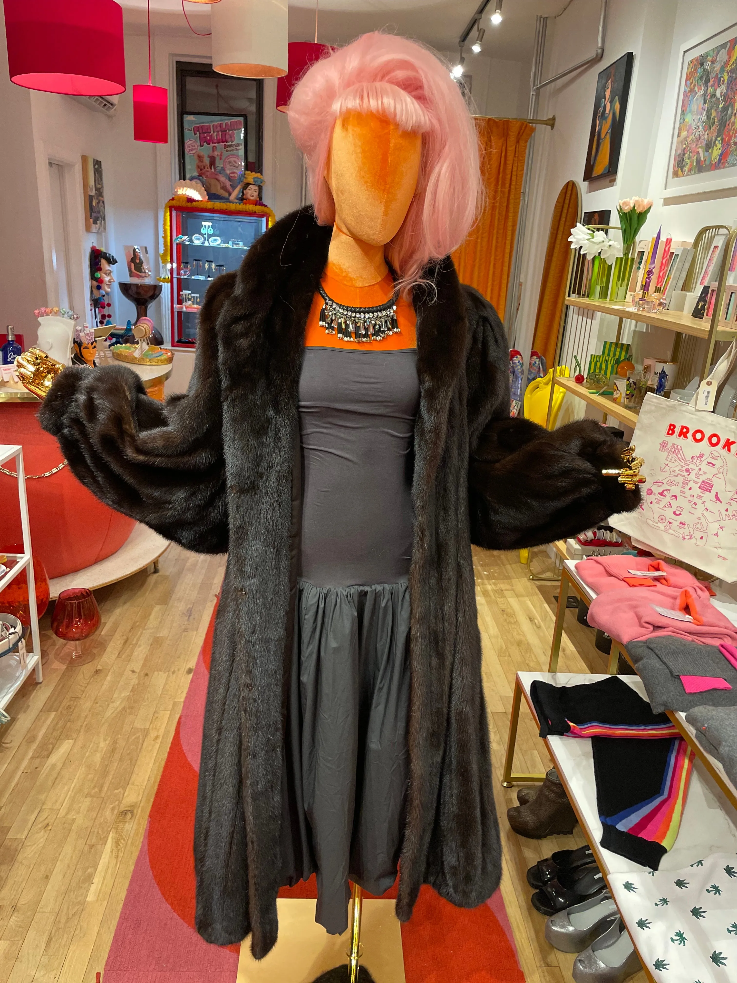 "E.R.M." Vintage Full Length Mink Coat