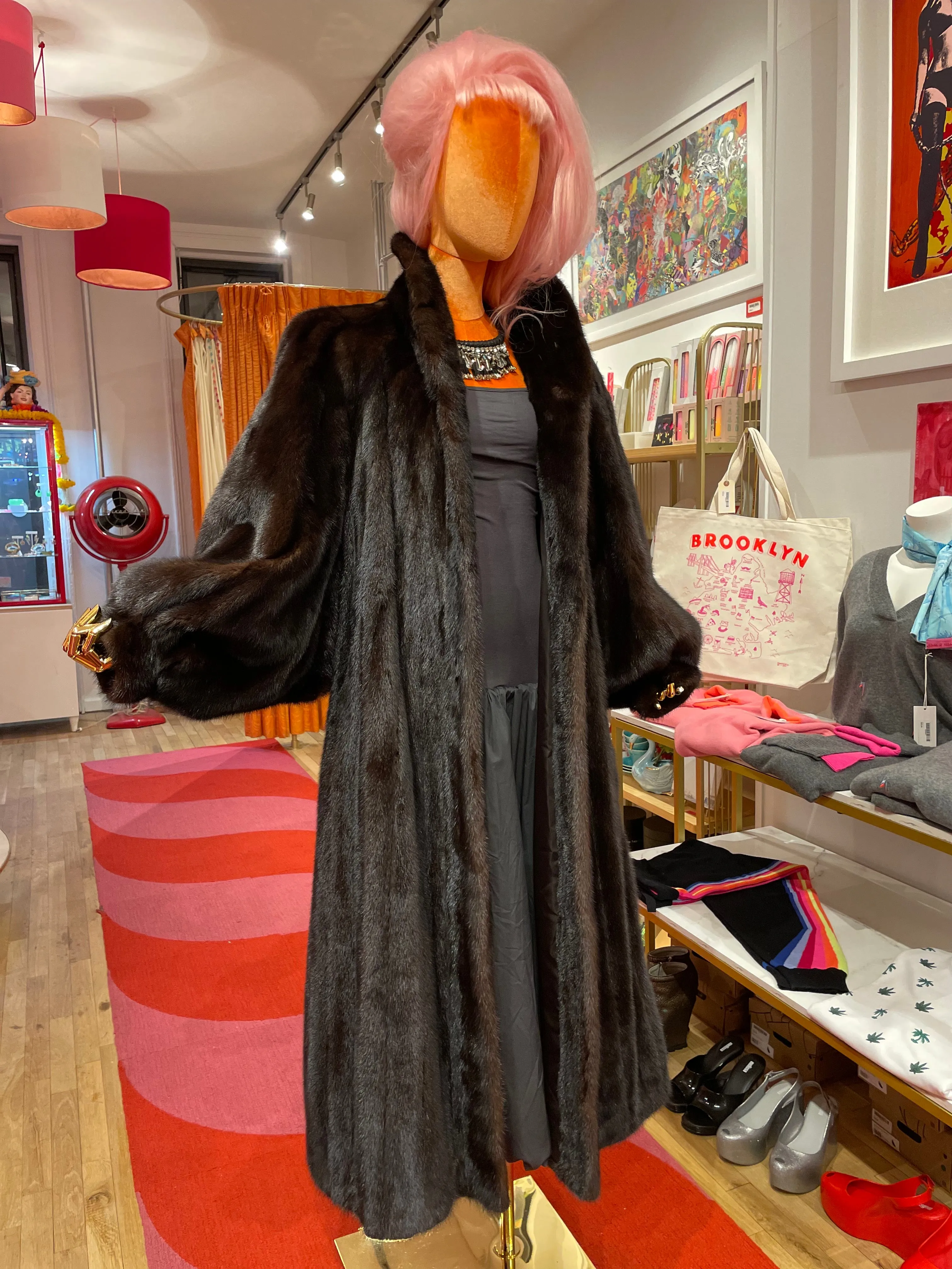 "E.R.M." Vintage Full Length Mink Coat