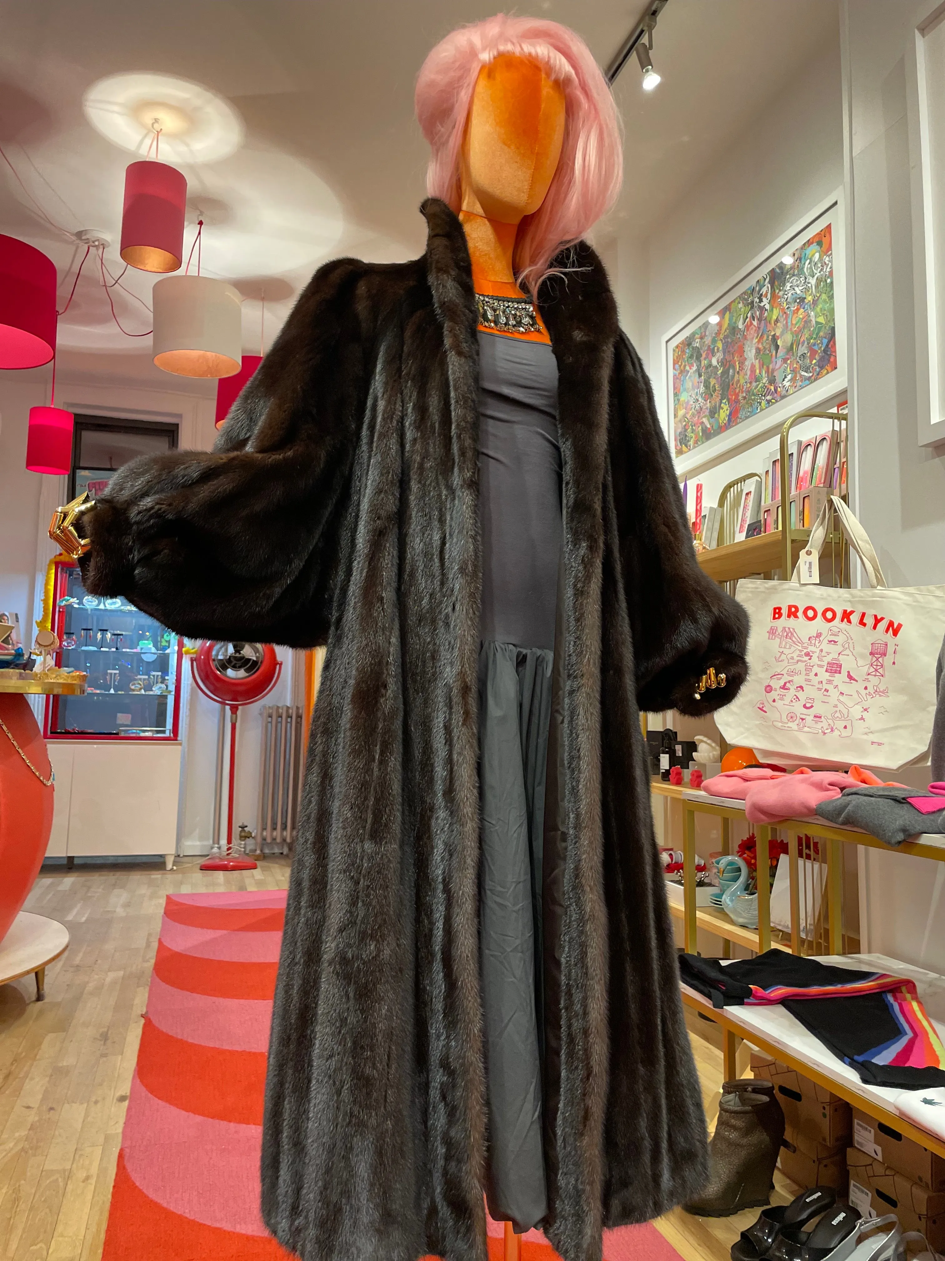 "E.R.M." Vintage Full Length Mink Coat