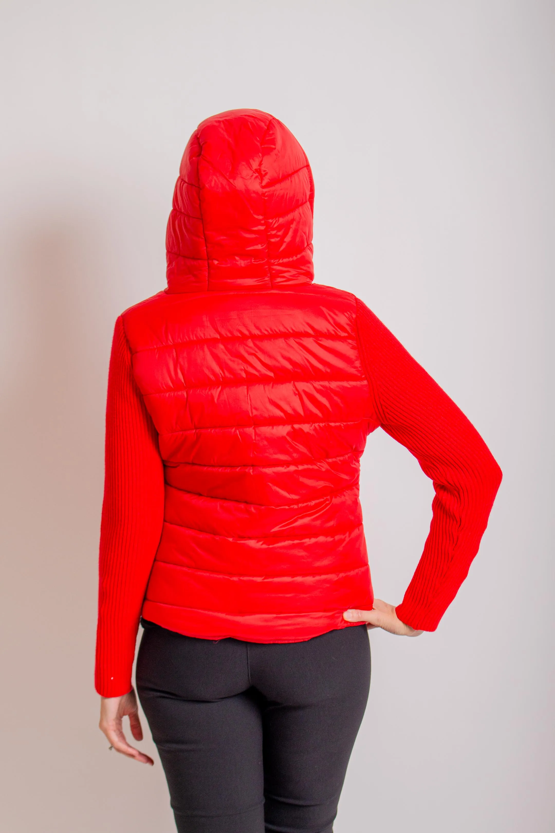 Red Puffer Jacket w/ Sleeves