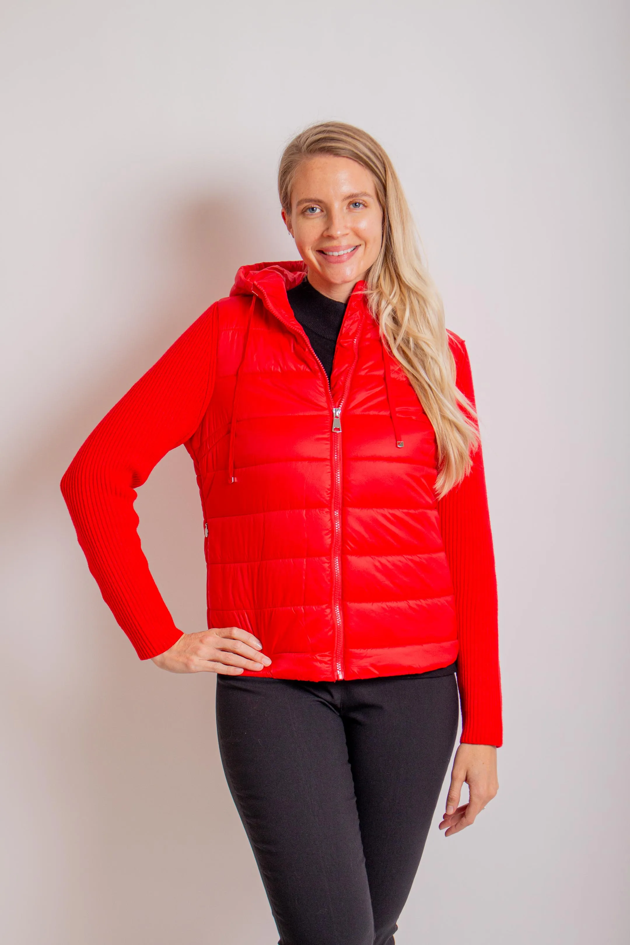 Red Puffer Jacket w/ Sleeves