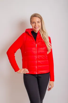 Red Puffer Jacket w/ Sleeves
