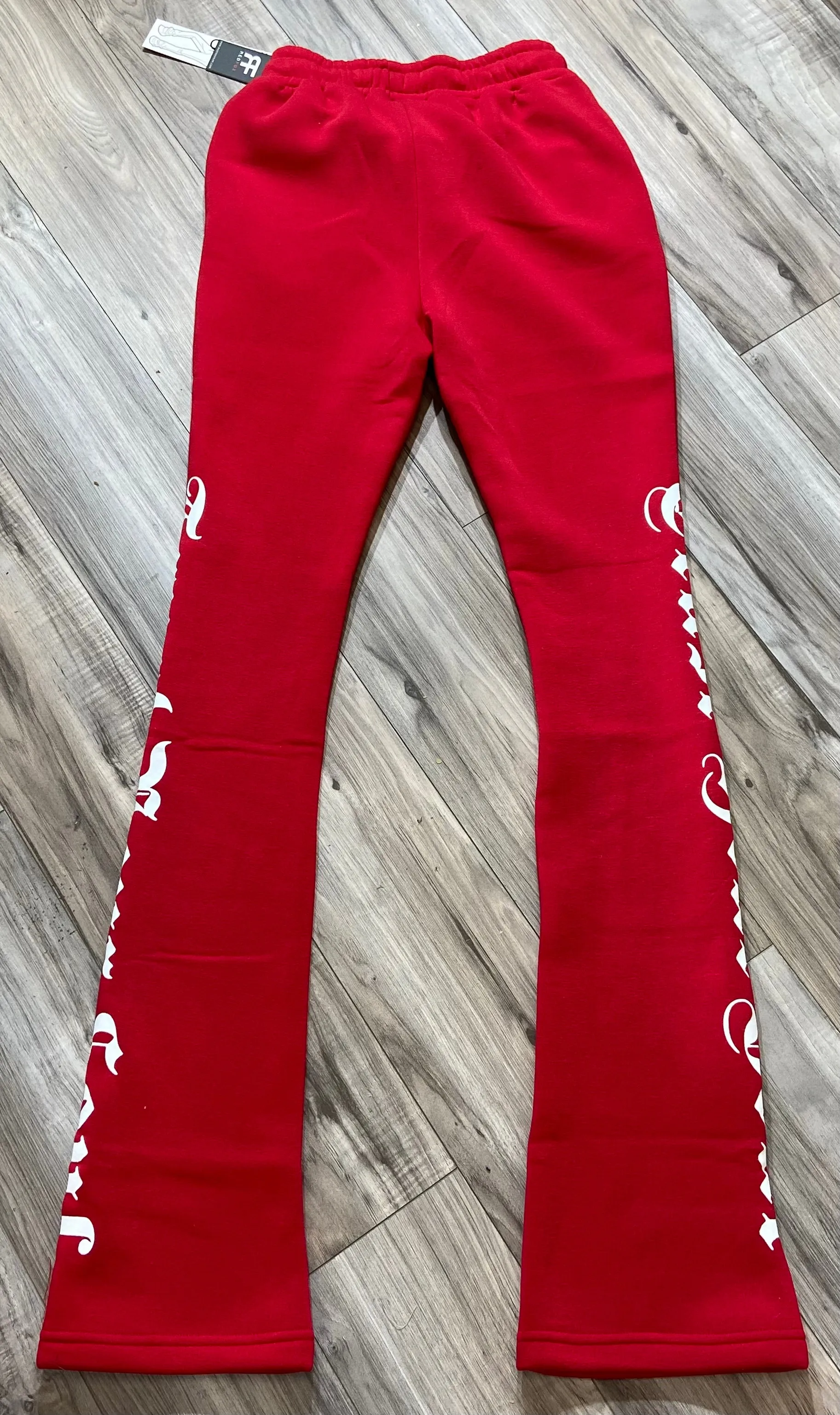 REDFOX "TRUST YOUR SOUL" FLEECE CROP JACKET W/ STACKED PANTS (RED)