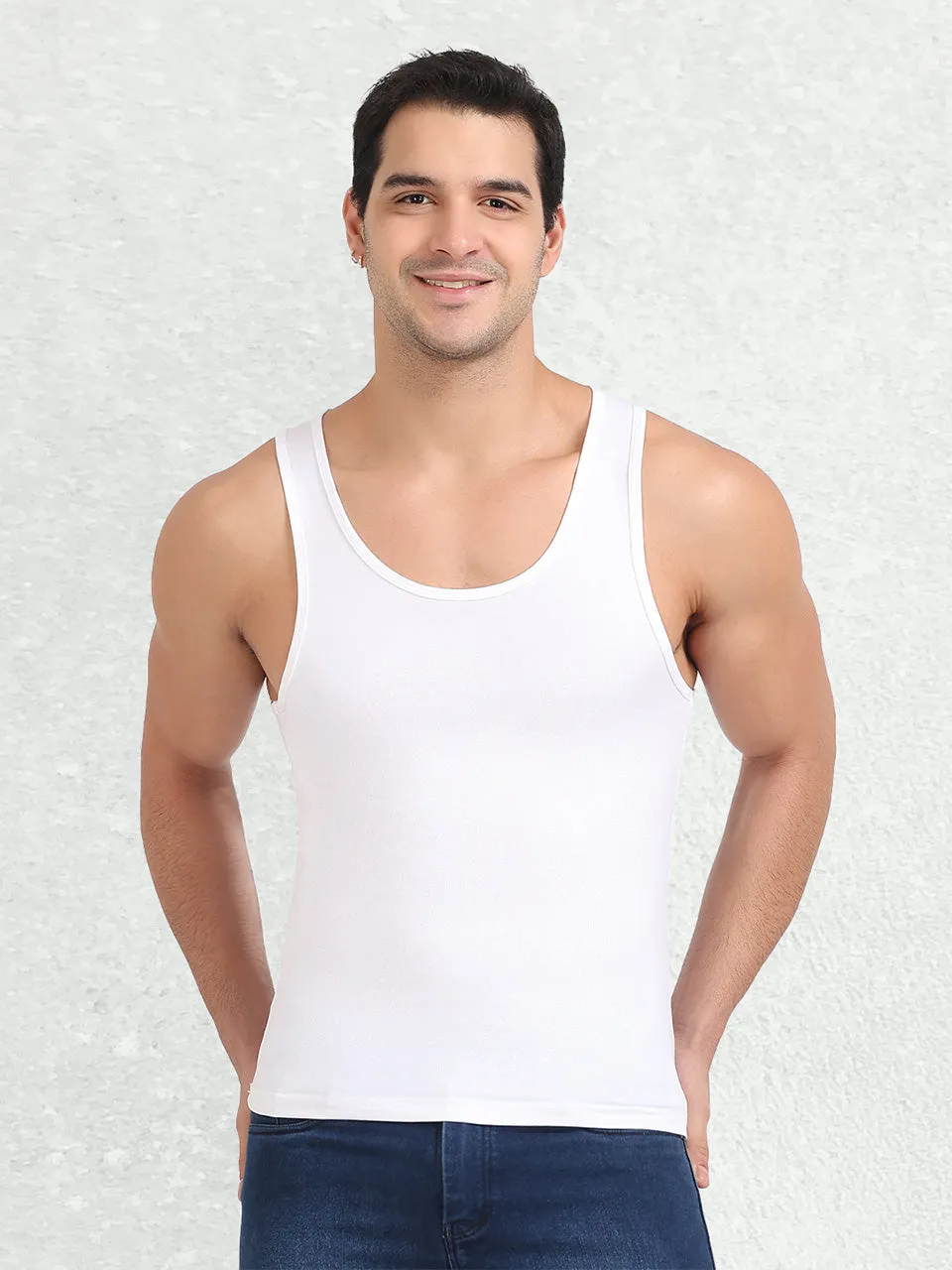 Regular Fit Organic Cotton Comfort Vest for Men-Pack of 3
