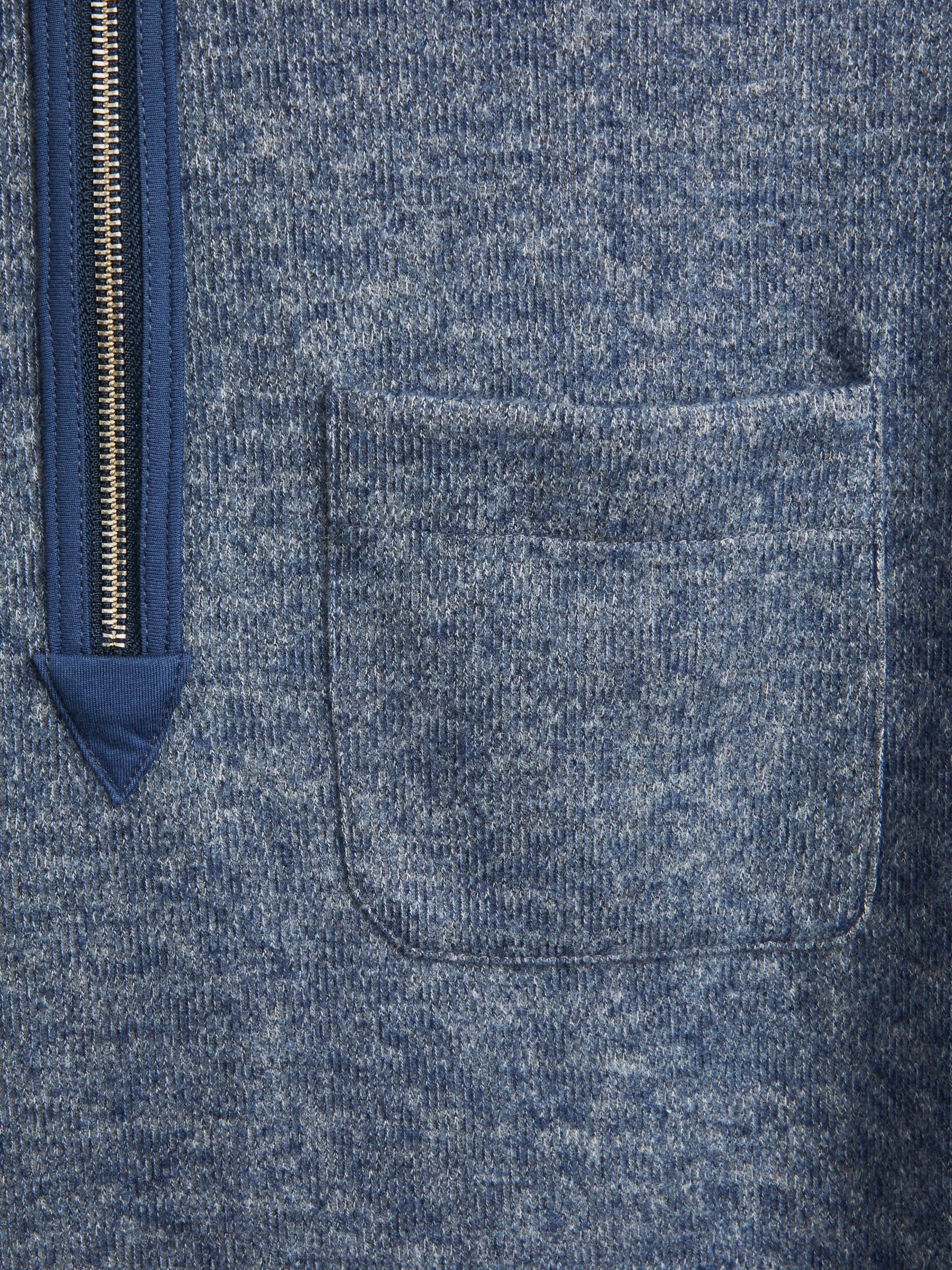 Reversible Half Zip Sweatshirt Edgware Charcoal/Navy