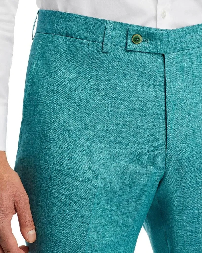 Robert Graham Mens Delave Slim Fit Linen Suit Dress Pants Size 34 Teal Green