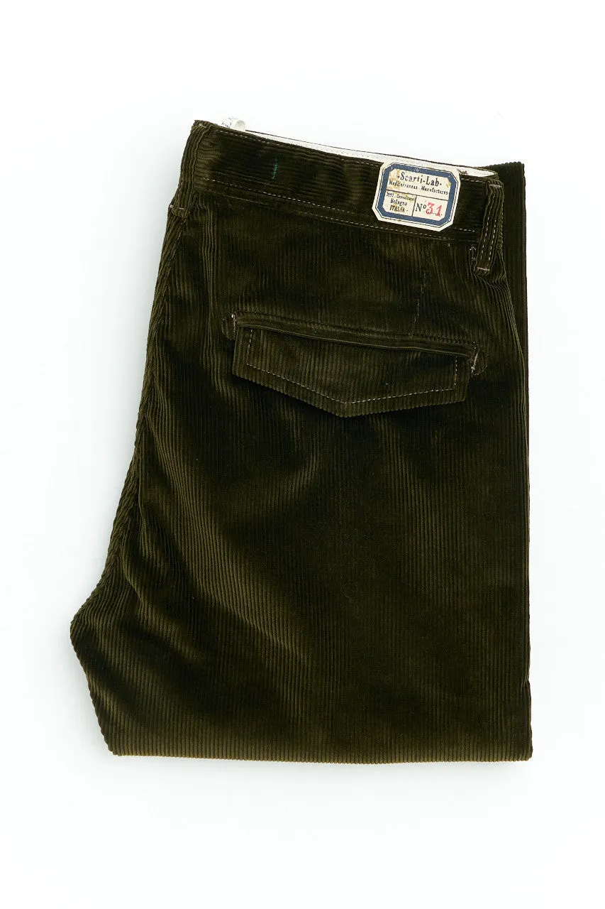 Scarti Lab Chinos 101-SN814 Corduroy Dark Olive
