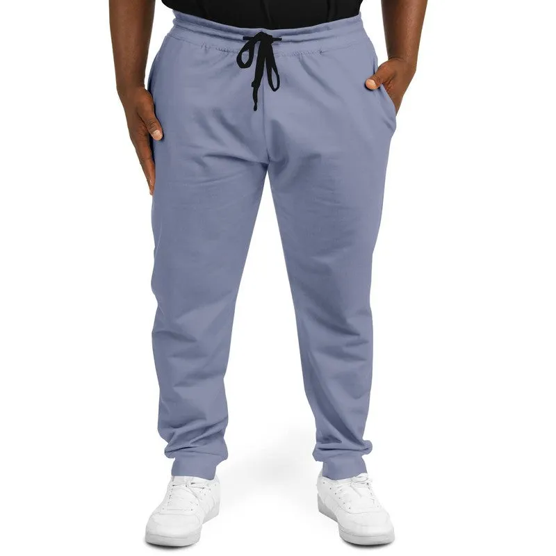 Shaded Pale Pastel Blue Gray Joggers | Unisex | with PLUS sizes | C30M22Y0K30
