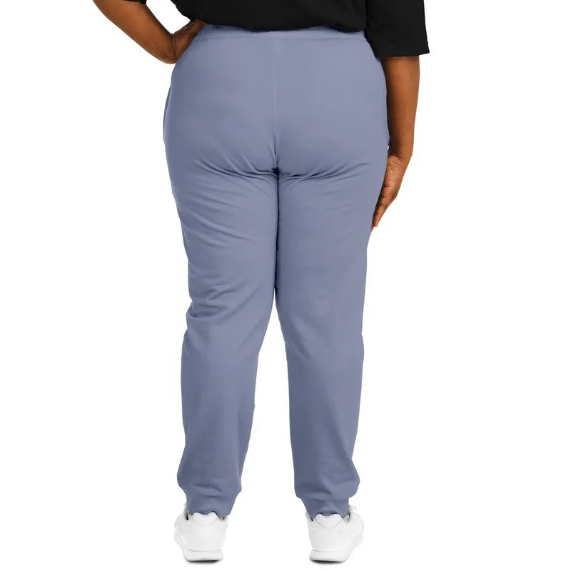 Shaded Pale Pastel Blue Gray Joggers | Unisex | with PLUS sizes | C30M22Y0K30