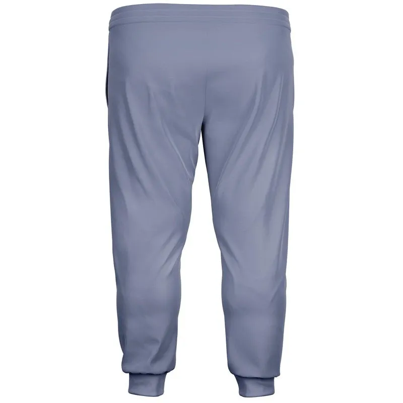 Shaded Pale Pastel Blue Gray Joggers | Unisex | with PLUS sizes | C30M22Y0K30