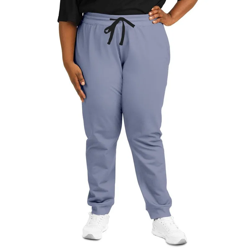 Shaded Pale Pastel Blue Gray Joggers | Unisex | with PLUS sizes | C30M22Y0K30