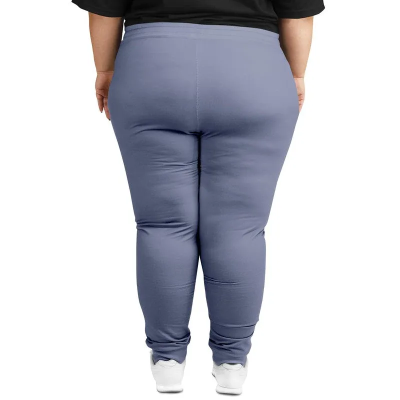 Shaded Pale Pastel Blue Gray Joggers | Unisex | with PLUS sizes | C30M22Y0K30
