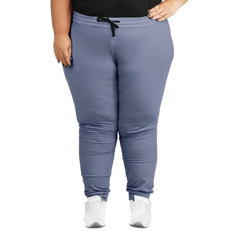 Shaded Pale Pastel Blue Gray Joggers | Unisex | with PLUS sizes | C30M22Y0K30