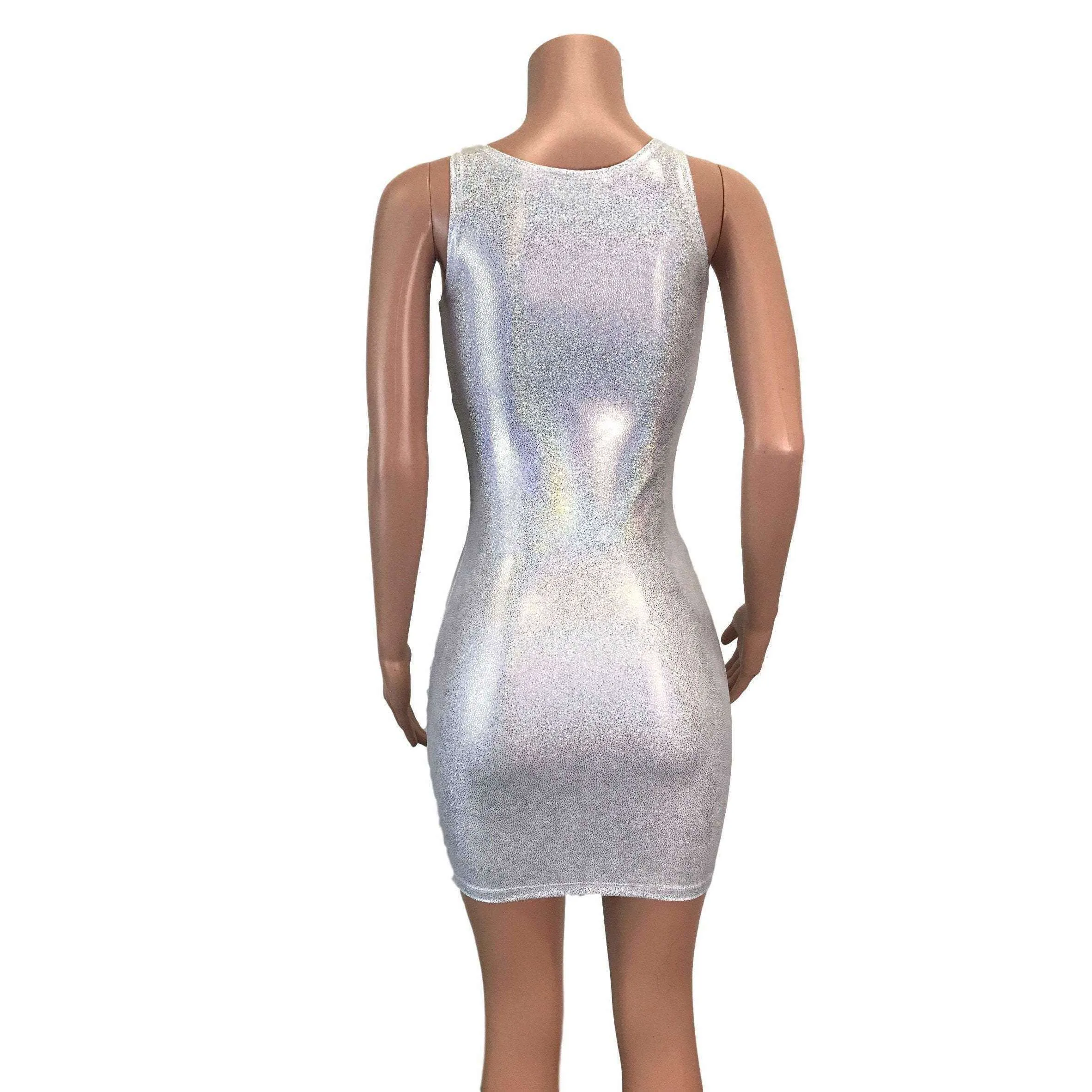 Silver Holographic Bodycon Dress