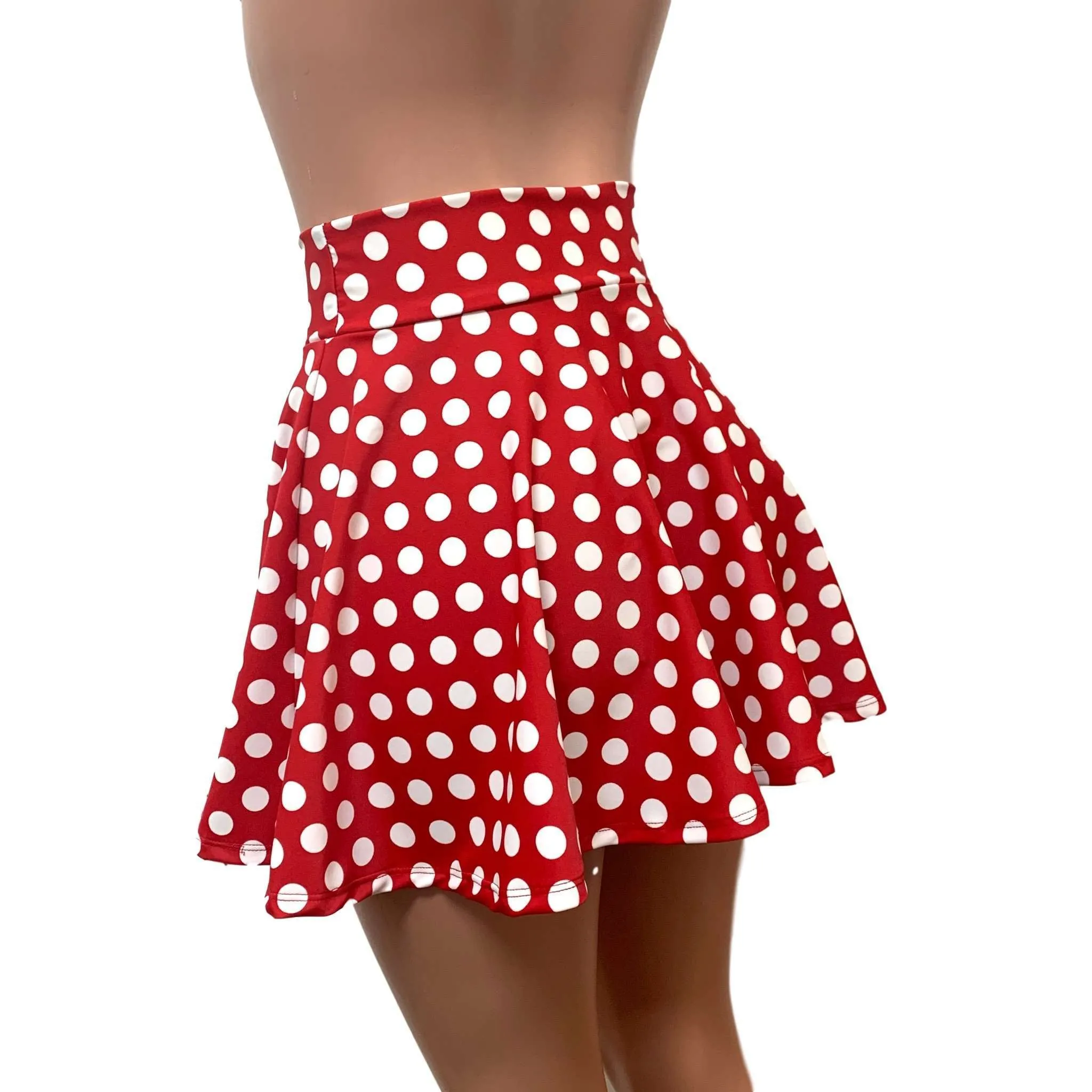 Skater Skirt - Red & White Polka Dot