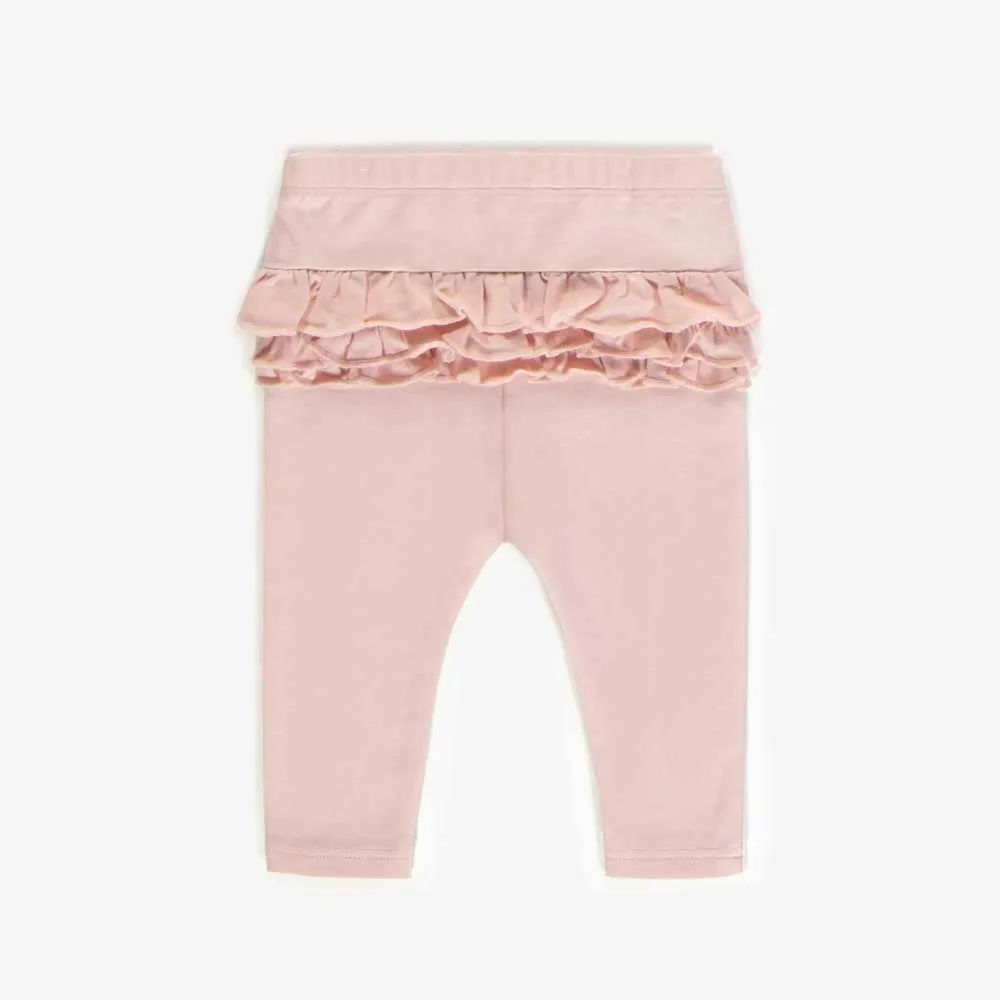 Souris Mini Baby Girl Ruffled Leggings - Pink