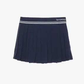 SPORTY & RICH | WMN'S ABIGAIL PLEATED SKIRT { NAVY/OFF WHITE