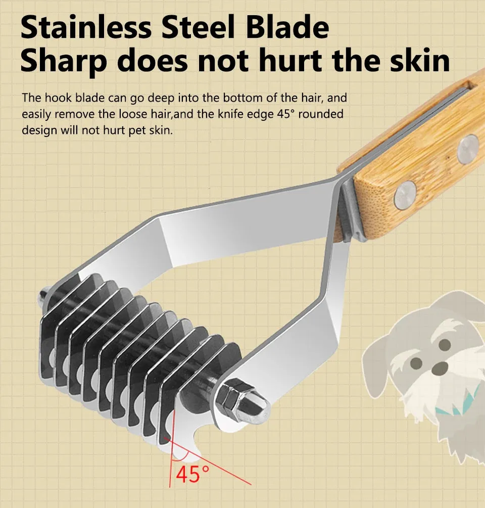 Stainless Steel Deshedding Brush and Dematting Comb