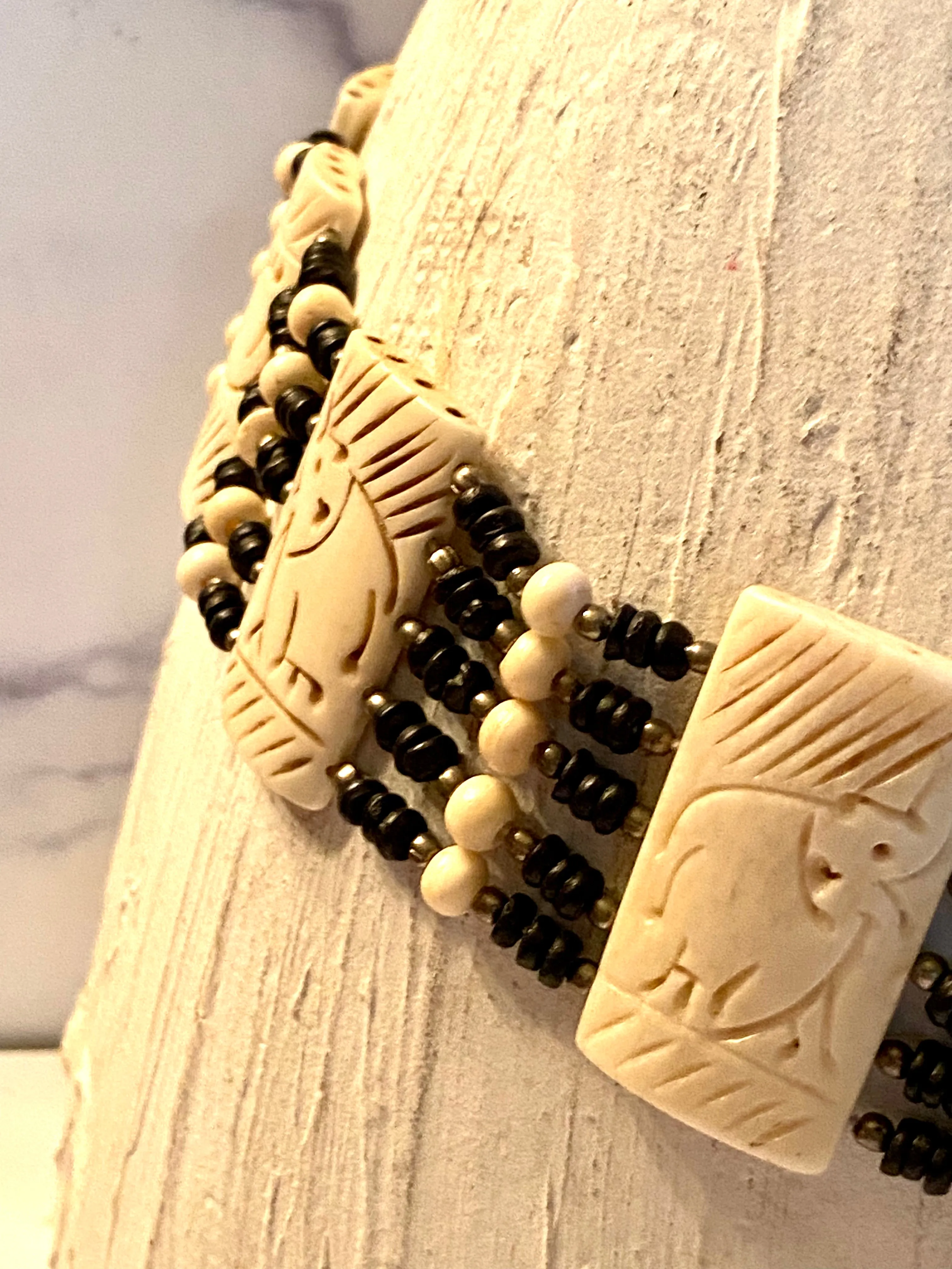 Stone and beads belt